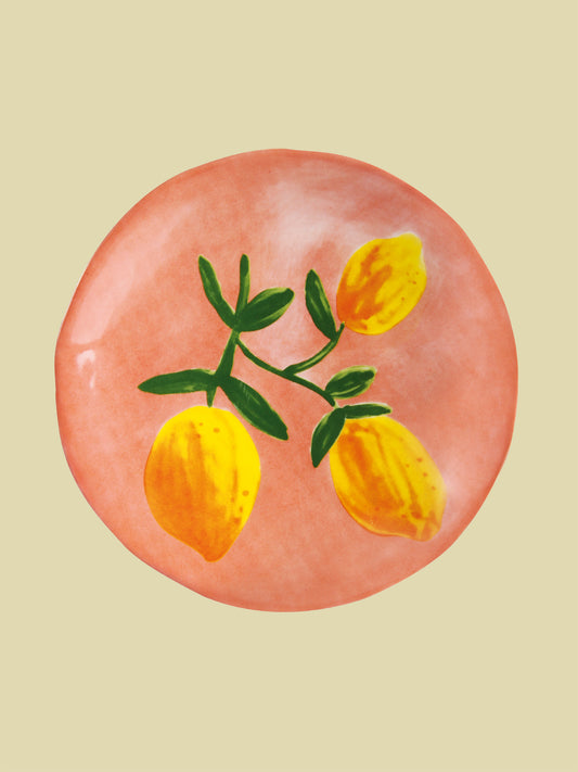 Lemon Plate Pink 16cm
