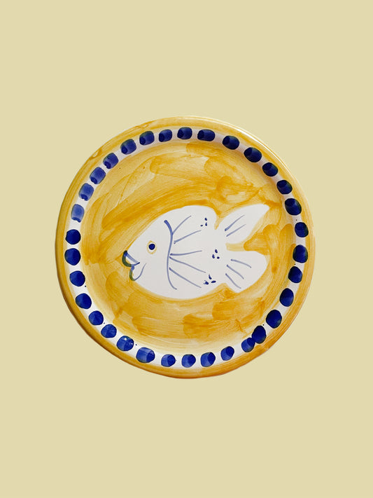 Bientôt Fish Plate Yellow 17cm